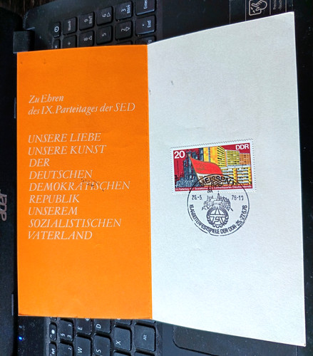 Ddr gedenkblatt 1976 - ddr,