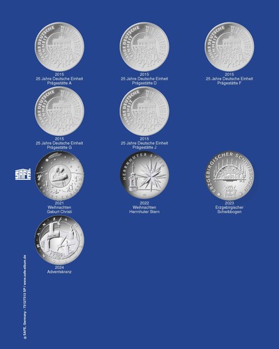 Sonderblatt euro münzen - 25, euro-münzen