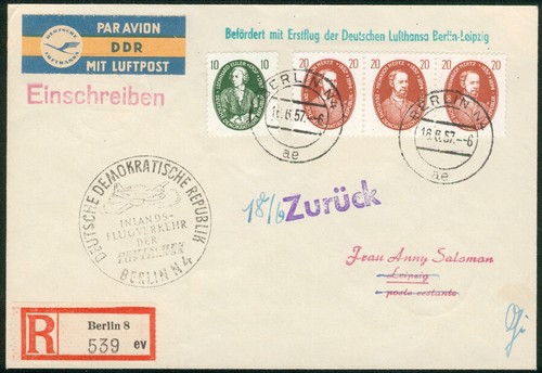 Ddr brief erstflug - ddr, r-brief