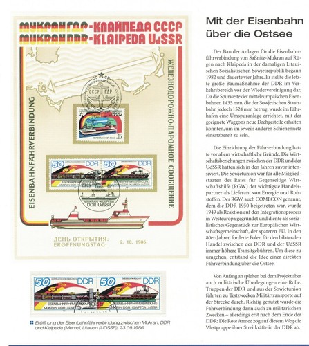 Ddr sonderblatt 1986 - ddr-sonderblatt,