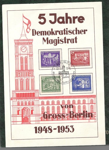 Sonderblatt sonderstempel 1953 - sonderblatt,