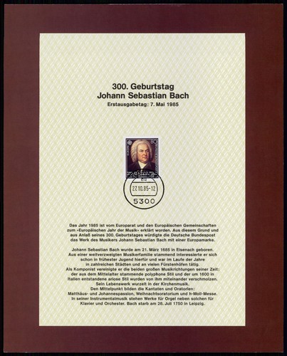 Brd sonderblatt postkalender - brd,