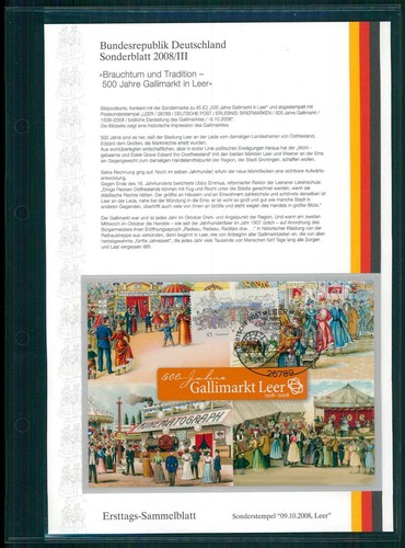 Brd etsb 2008 sonderblatt - 2008,