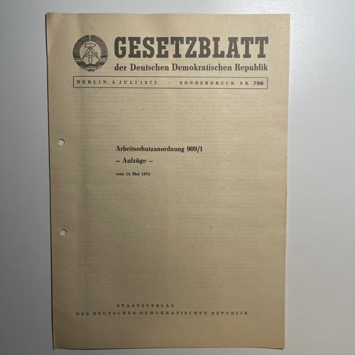 Gesetzblatt ddr 1975 - gesetzblatt,
