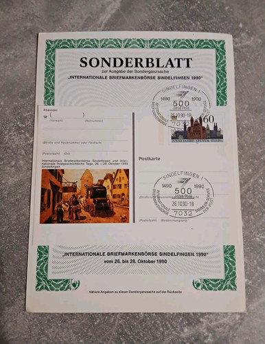 Sonderblatt briefmarkenbörse - sonderblatt,
