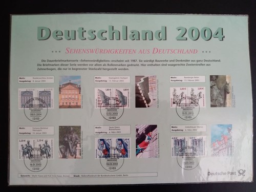 Sonderblatt deutschland 2004 - sonderblatt, "deutschland
