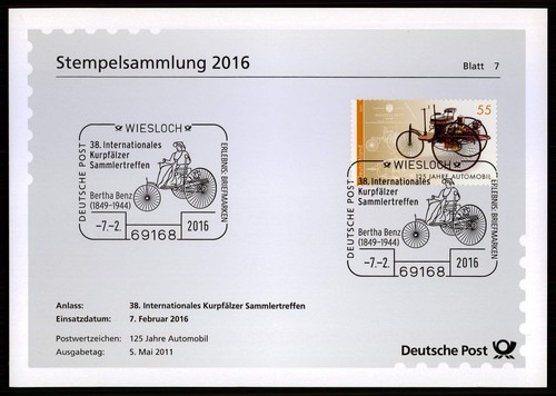 Brd sonderstempel blatt - brd, sonderstempel-blatt