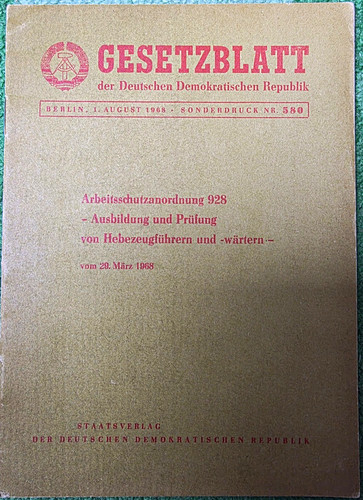 Gesetzblatt ddr sonderdruck - gesetzblatt,